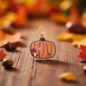 Hand Painted Pumpkin Charm Cottagecore Womens Necklace Women’s Jewelry Gifts NEW